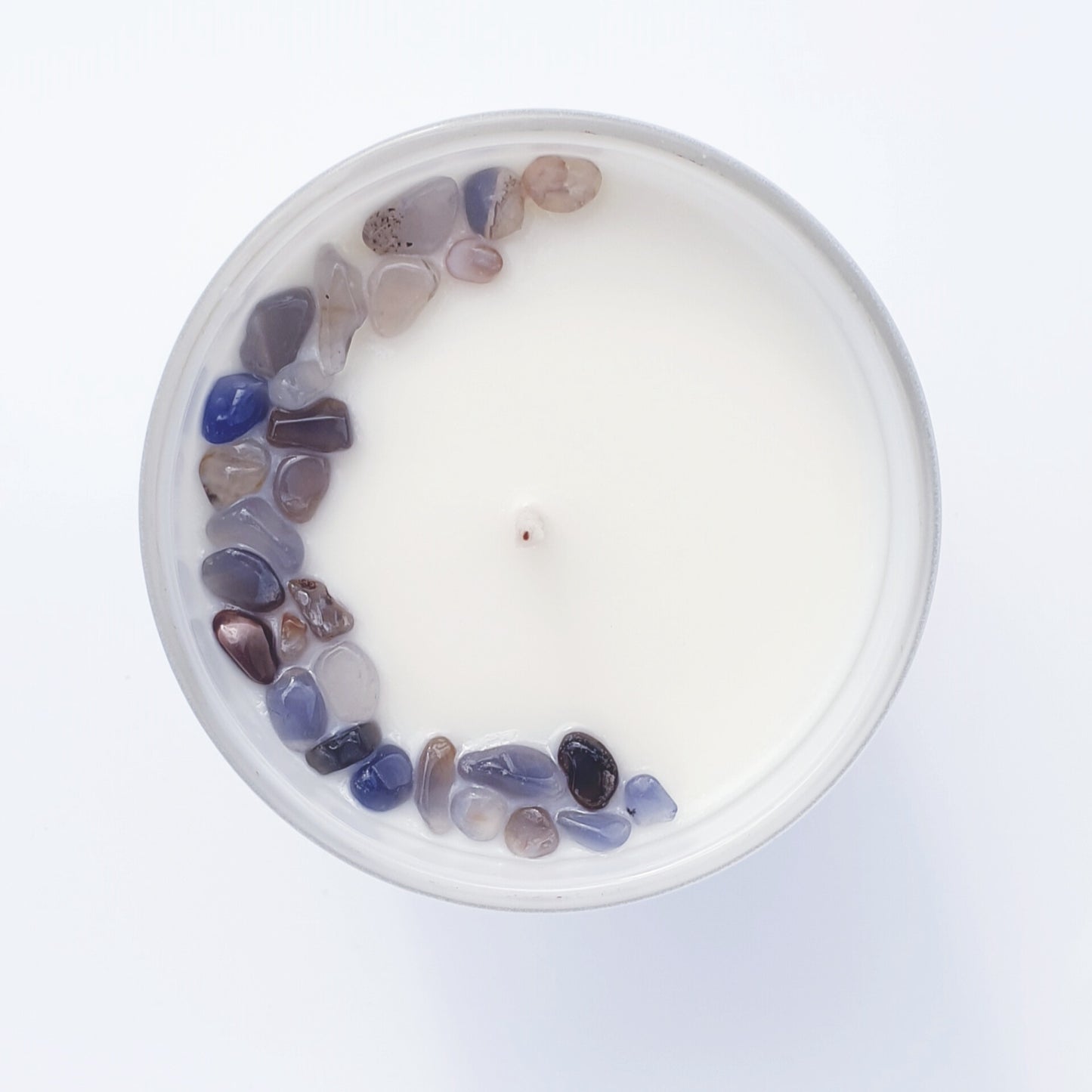 Blue Agate Crystal Infused CocoSoy Candle